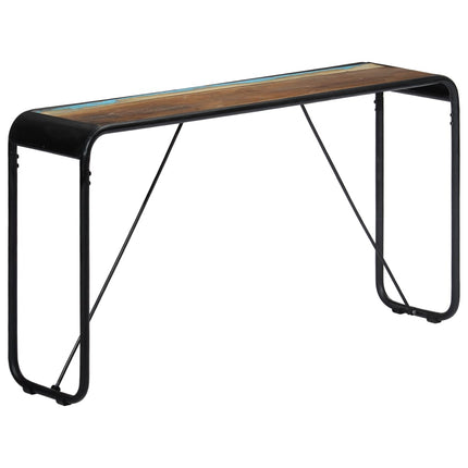 Table Console 140X35X76 Cm Bois De Récupération Massif