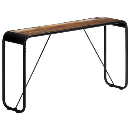 Table Console 140X35X76 Cm Bois De Récupération Massif