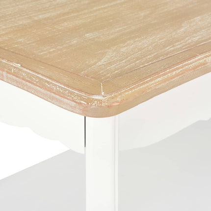 Table Basse Et Marron 87,5X42X44 Cm Bois De Pin Massif