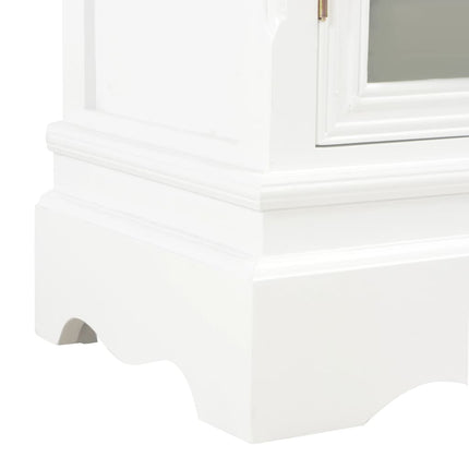 Buffet Blanc 70X28X70 Cm Bois De Pin Massif
