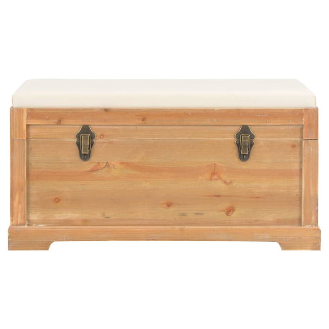 Coffre De Rangement Avec Coussin 80X40X40 Cm Mdf