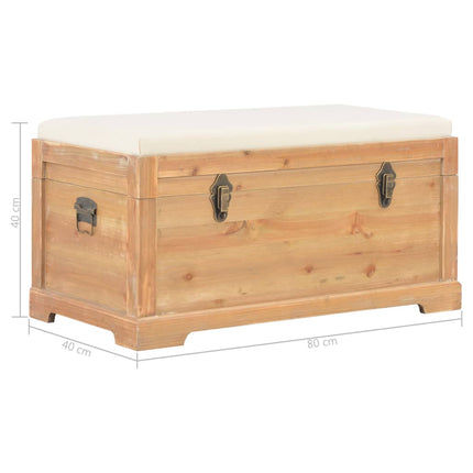 Coffre De Rangement Avec Coussin 80X40X40 Cm Mdf