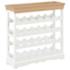 Armoire À Vin Blanc 70 X 22,5 X 70,5 Cm Mdf Marron Et Blanc
