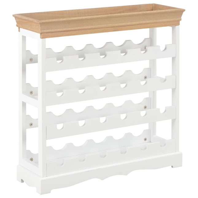 Armoire À Vin Blanc 70 X 22,5 X 70,5 Cm Mdf Marron Et Blanc