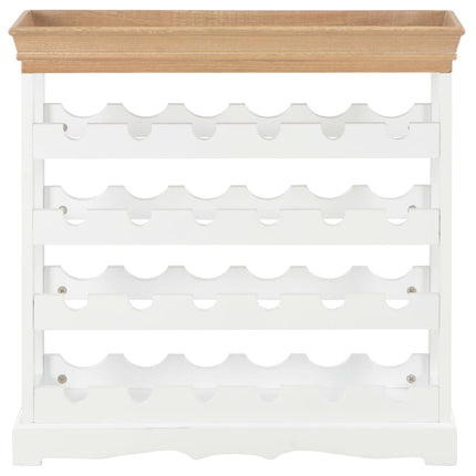 Armoire À Vin Blanc 70 X 22,5 X 70,5 Cm Mdf Marron Et Blanc