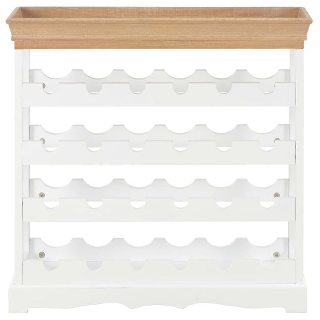 Armoire À Vin Blanc 70 X 22,5 X 70,5 Cm Mdf Marron Et Blanc