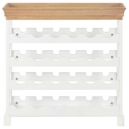Armoire À Vin Blanc 70 X 22,5 X 70,5 Cm Mdf Marron Et Blanc
