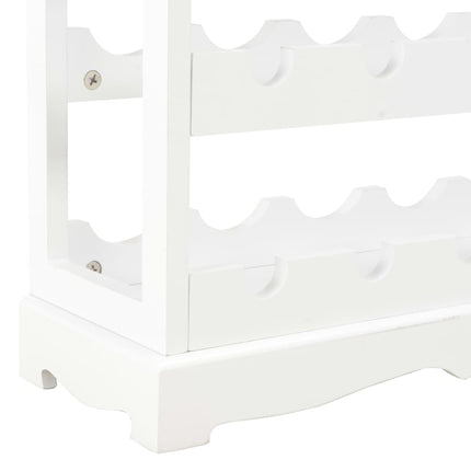 Armoire À Vin Blanc 70 X 22,5 X 70,5 Cm Mdf Marron Et Blanc