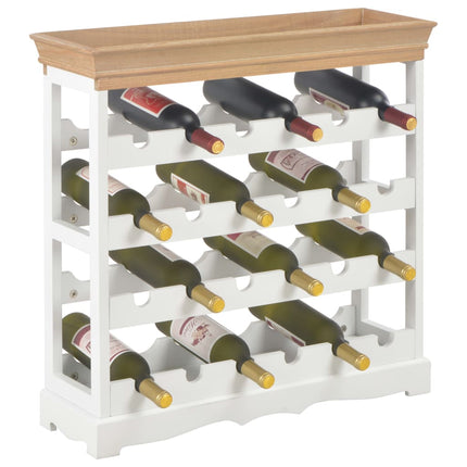 Armoire À Vin Blanc 70 X 22,5 X 70,5 Cm Mdf Marron Et Blanc