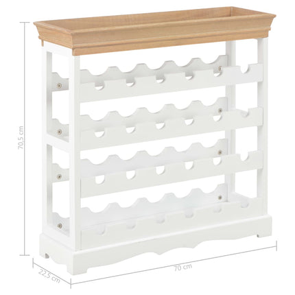 Armoire À Vin Blanc 70 X 22,5 X 70,5 Cm Mdf Marron Et Blanc