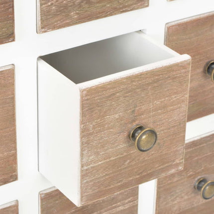 Buffet Blanc 54X30X80 Cm Bois Massif