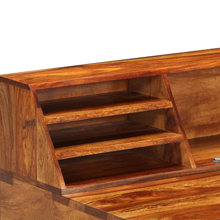 Bureau 110X50X94 Cm Bois Solide De Sesham Et Acier
