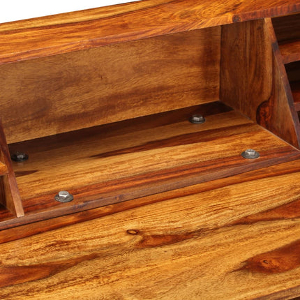 Bureau 110X50X94 Cm Bois Solide De Sesham Et Acier
