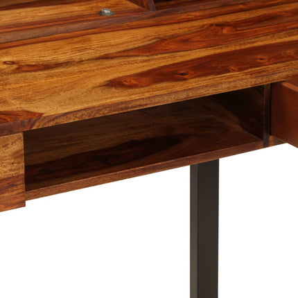 Bureau 110X50X94 Cm Bois Solide De Sesham Et Acier