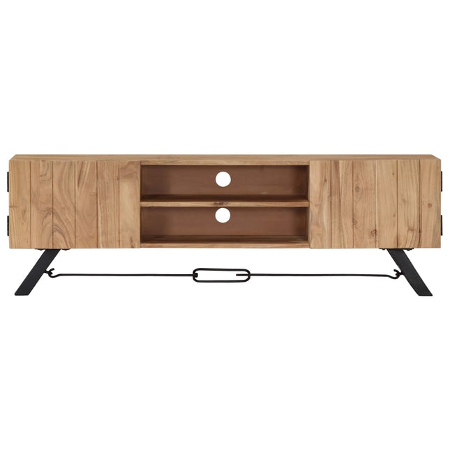 Meuble Tv 140X30X45 Cm Bois D'acacia Massif