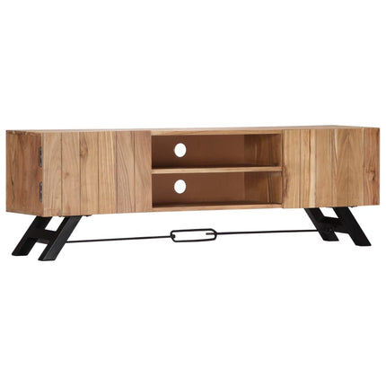 Meuble Tv 140X30X45 Cm Bois D'acacia Massif