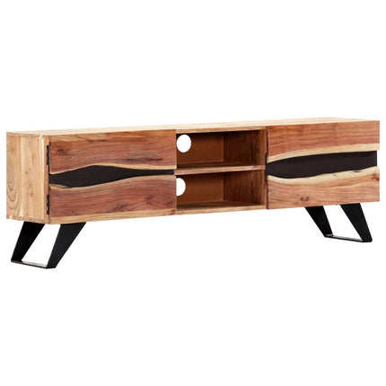 Meuble Tv 140X30X45 Cm Bois D'acacia Massif
