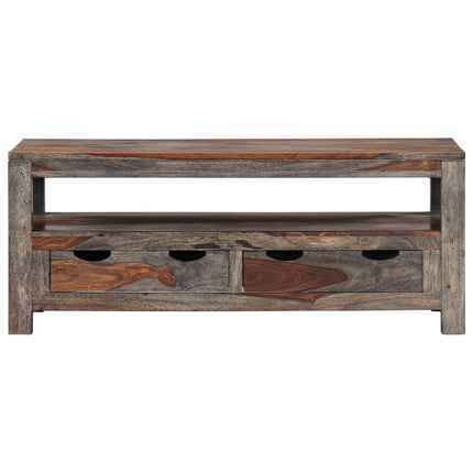 Table Basse Gris 100X50X40 Cm Bois Massif