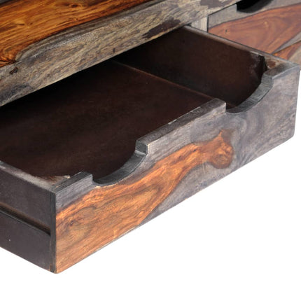 Table Basse Gris 100X50X40 Cm Bois Massif