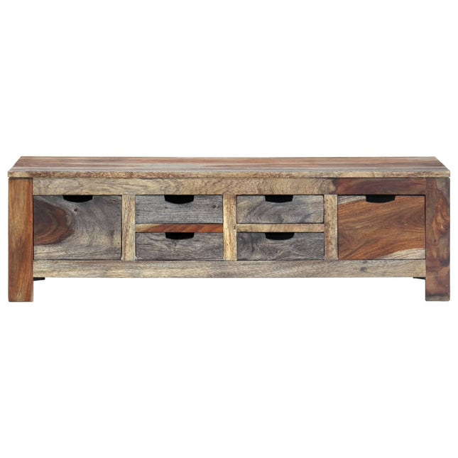 Table Basse Gris 100X50X30 Cm Bois Massif