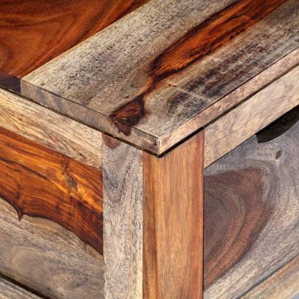 Table Basse Gris 100X50X30 Cm Bois Massif