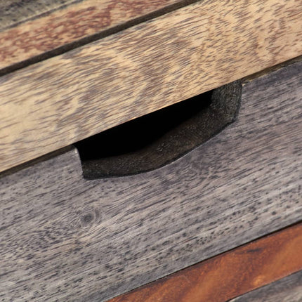 Table Basse Gris 100X50X30 Cm Bois Massif
