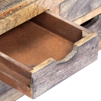 Table Basse Gris 100X50X30 Cm Bois Massif