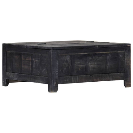 Table Basse Noir Bois De Manguier Massif