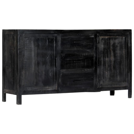 Buffet Noir Bois De Manguier Massif