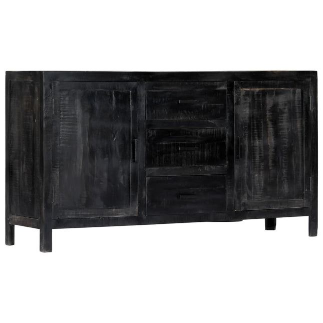 Buffet Noir Bois De Manguier Massif