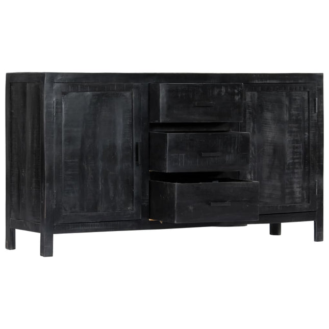 Buffet Noir Bois De Manguier Massif