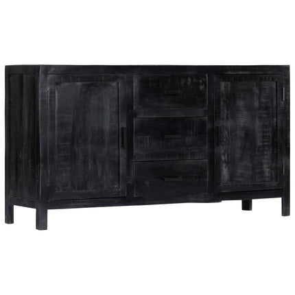 Buffet Noir Bois De Manguier Massif