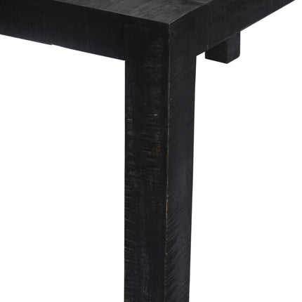 Table À Dîner Noir Bois De Manguier Massif