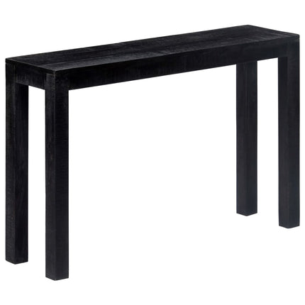 Table Console Noir 118 X 30 X 76 Cm Bois De Manguier Massif