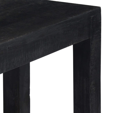 Table Console Noir 118 X 30 X 76 Cm Bois De Manguier Massif