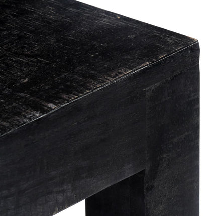 Table Console Noir 118 X 30 X 76 Cm Bois De Manguier Massif