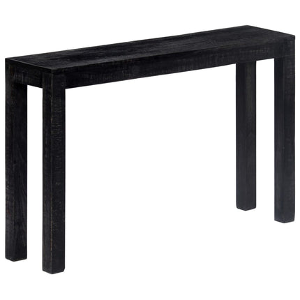 Table Console Noir 118 X 30 X 76 Cm Bois De Manguier Massif