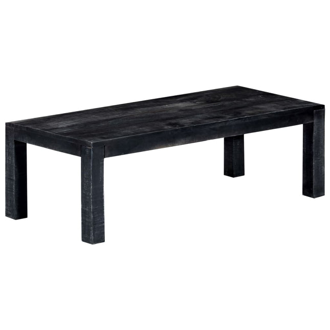 Table Basse Noir 110 X 50 X 35 Cm Bois De Manguier Solide
