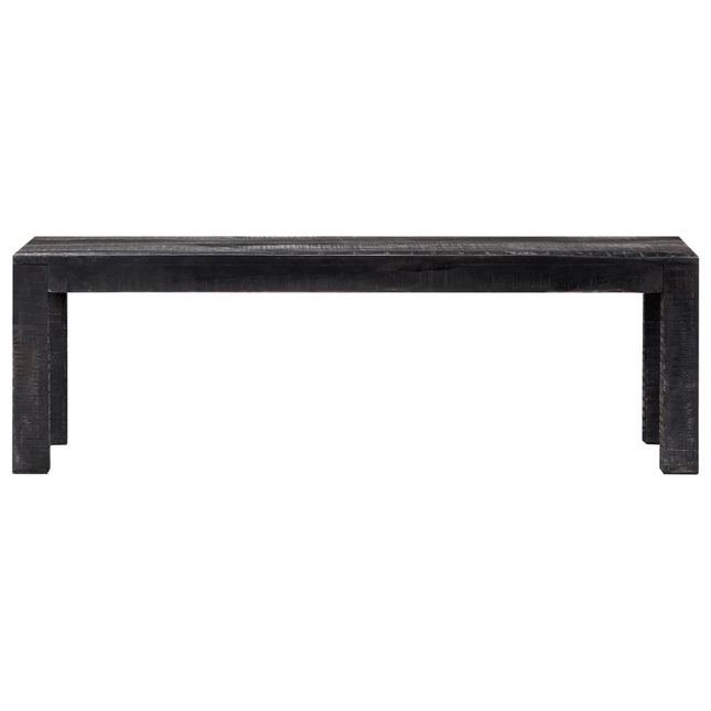Table Basse Noir 110 X 50 X 35 Cm Bois De Manguier Solide