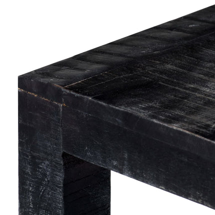 Table Basse Noir 110 X 50 X 35 Cm Bois De Manguier Solide