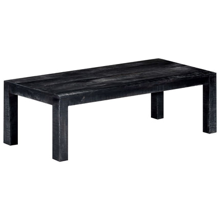 Table Basse Noir 110 X 50 X 35 Cm Bois De Manguier Solide