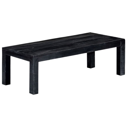 Table Basse Noir 110 X 50 X 35 Cm Bois De Manguier Solide