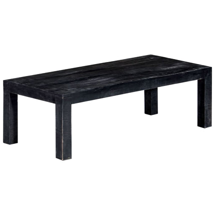 Table Basse Noir 110 X 50 X 35 Cm Bois De Manguier Solide