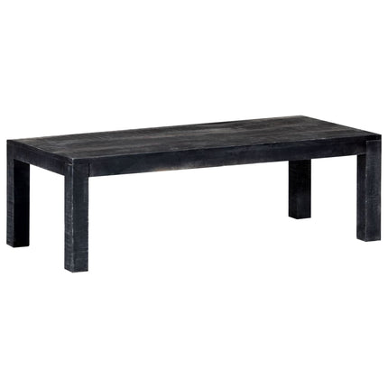 Table Basse Noir 110 X 50 X 35 Cm Bois De Manguier Solide