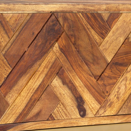 Meuble Tv 140X30X45 Cm Bois De Sesham Massif