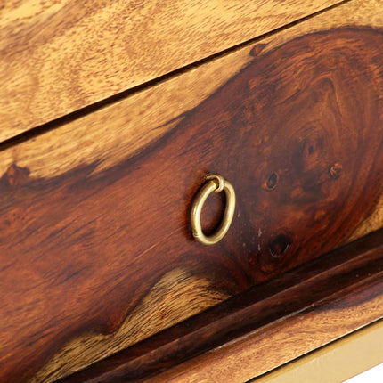 Meuble Tv 140X30X45 Cm Bois De Sesham Massif