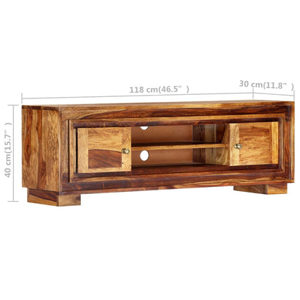Meuble Tv 118X30X40 Cm Bois De Sesham Massif