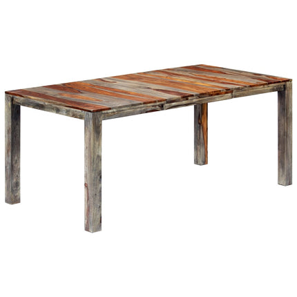 Table À Manger Gris Bois Massif