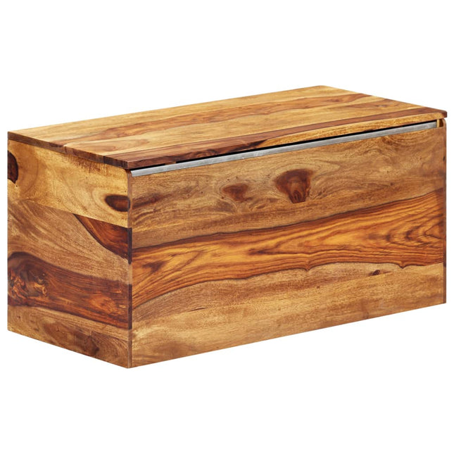 Coffre De Rangement 80 X 40 X 40 Cm Bois Massif De Sesham