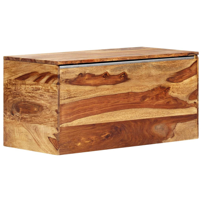 Coffre De Rangement 80 X 40 X 40 Cm Bois Massif De Sesham